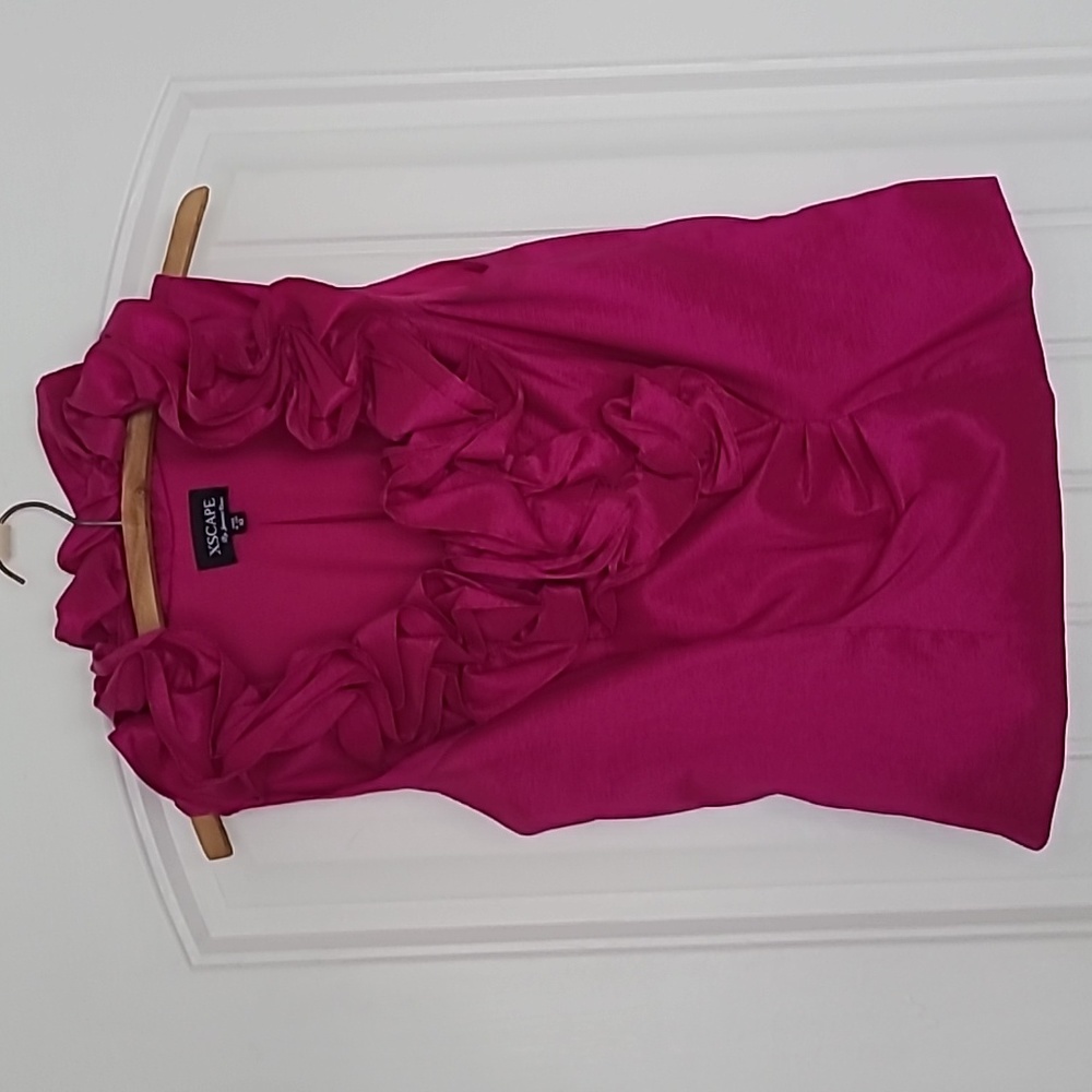 XSCAPE Hot Pink Ruffled top